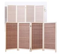 Room Dividers Panels, 3/4/5/6 Panel Short Room Partition,Foldable Freestanding Privacy Screen,Light-Blocking And Breathable Decorative Fence,For Home Office Kindergarten,Dark Brown-100X40Cm-4 Panels