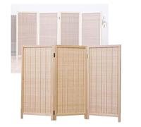 Room Dividers Panels, 3/4/5/6 Panel Short Room Partition,Foldable Freestanding Privacy Screen,Light-Blocking And Breathable Decorative Fence,For Home Office Kindergarten,Light Brown-100X40Cm-3 Panel