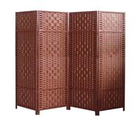Room Dividers Panels, Short Room Divider,Foldable Portable Privacy Screen,Freestanding Decorative Partition 4/5/6 Panels,For Study Office Dormitory Apartment Kindergarten,Dark Brown-120X40Cm-4 Panels