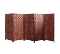 Room Dividers Panels, Short Room Divider,Foldable Portable Privacy Screen,Freestanding Decorative Partition 4/5/6 Panels,For Study Office Dormitory Apartment Kindergarten,Dark Brown-100X40Cm-5 Panels