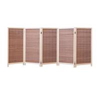 Room Dividers Panels, Short Room Divider,Portable Foldable Privacy Screen,Indoor Woven Blackout Breathable Divider,For Home Office Kindergarten,Dark Brown-100X40Cm-5 Pane,Dark Brown-100X40Cm-5 Panels