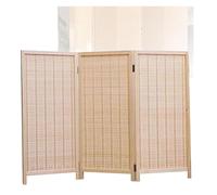 Room Dividers Panels, Short Room Partition,3/4/5/6 Panel Portable Foldable Privacy Screen,Rattan Blackout Fence Entrance Partition,Suitable For Home Office Kindergarten,L,Light Brown-100X40Cm-3 Panel