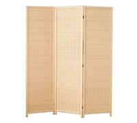 Room Dividers Panels, Short Room Partition,Indoor Portable Privacy Screen,Bamboo Woven Blackout Decorative Partition,For Home Office Kindergarten,Light Brown-120X40Cm-3 P,Light Brown-120X40Cm-3 Panel