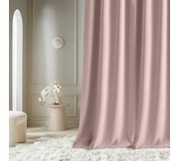 ROOM99 Aura - Cortina con Cinta fruncidora (140 x 250 cm, Ancho x Alto), Cortinas correderas Modernas, para salón, Dormitorio, Color Rosa pálido, 1 Unidad