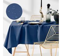 ROOM99 Aura Mantel de 110 x 160 cm, Antimanchas, Lavable, Impermeable, repele la Suciedad, poliéster, Rectangular, decoración para Banquetes para Todo el año, Color Azul Oscuro