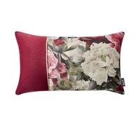ROOM99 Blossom Funda de cojín Decorativa de 30 x 50 cm, diseño astético, Moderno, para Dormitorio, salón, Terciopelo, Rojo Oscuro