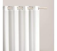 ROOM99 Cortina Aura 140 x 250 cm con Ojales Plateados, Color Crudo, Tela Mate, fácil Montaje y Mantenimiento