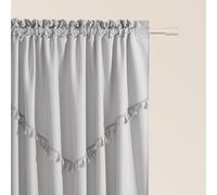 ROOM99 Cortina con Cinta fruncidora Chloe 140 x 280 cm de Ancho x Alto Cortinas correderas Modernas para salón, Dormitorio, Gris Claro, 1 Unidad