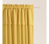 ROOM99 Cortina con Cinta fruncidora MIA, 140 x 260 cm de Ancho x Alto, Cortinas correderas Modernas, para salón, Dormitorio, Mostaza, 1 Unidad