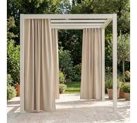 ROOM99 Garden Line - Cortinas para Exteriores con Cinta fruncidora (155 x 220 cm de Ancho x Altura, Resistente a la Intemperie, Impermeable, protección Solar, para jardín, Resistente al Viento, Color