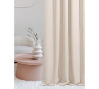 ROOM99 Laurel - Cortina con Ojales (140 x 260 cm, Ancho x Alto), Color Crema