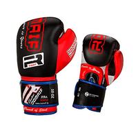 ROOMAIF Boxeo Sparring Entrenamiento Cajas Guantes de kickboxing MMA Muay Thai de, negro rojo