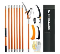 Roomark - Cortador de rama telescópica, 2-8 m, extensión de podadora de jardín, herramientas de jardinería para corte rama, podadora telescópica ligera y muy resistente