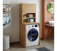ROOMART, Cuarto de baño, tapa de lavadora, torre de lavado, estante para lavadora, BHT: 65 x 181 x 60 cm (roble)