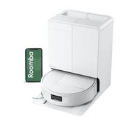 Roomba Plus 675 Robot Aspirador 2 en 1 + Base AutoWash, Fregado Caliente | iRobot 30.000 Pa, Vaciado Automático, Pulverización SprayForce, Fregado con Calor, Lava y Seca con Calor la Mopa LiDAR Blanco