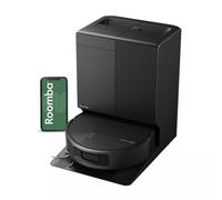 Roomba Plus 676 Robot Aspirador 2 en 1 + Base AutoWash, Fregado Caliente | iRobot 30.000 Pa, Vaciado Automático, Pulverización SprayForce, Fregado con Calor, Lava y Seca con Calor la Mopa, LiDAR Negro