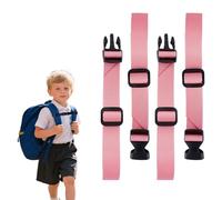 ROOMHUAWAY 2 unidades rosa correa de pecho mochila, correa de pecho ajustable para niños con hebillas y cierres, cierre rápido, correa resistente para mochila infantil y adultos