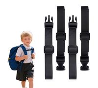 ROOMHUAWAY Mochila de 2 unidades, color negro, correa de pecho ajustable, mochila para niños con hebillas y cierres, cierre rápido, correa de mochila duradera para niños y adultos