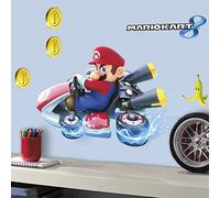 RoomMates RM-Mario Kart 8 Calcomanía para Paredes, PVC, Verschieden, 49x13x2.5 cm