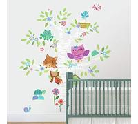 RoomMates - Adhesivo Decorativo para Pared, tamaño Gigante, diseño de Motivos del Bosque de Animales bebé y Abedul
