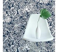 RoomMates Blue Batik - Papel tapiz con diseño de hojas tropicales