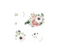 RoomMates Large Flowers, White, Pink, Green