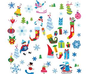 RoomMates Let it Snow Children's Repositionable Wall Stickers, Multi-Colour