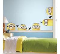 RoomMates Minions Despicable Me 3 Minions que miran hacia afuera Calcoman?as gigantes de pared autoadhesivas RMK3567GM