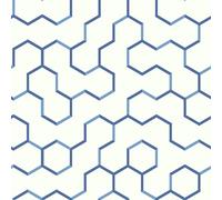 RoomMates Open Geometric Blue RMK9093, Vinilo, Azul, 20.5" x 16.5 Feet