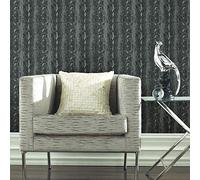 RoomMates RMK10690WP Papel tapiz de piel de serpiente gris oscuro para despegar y pegar