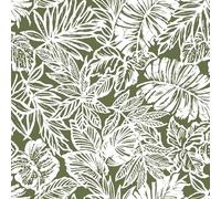 RoomMates RMK11441WP Papel tapiz verde Batik Tropical Leaf Peel and Stick