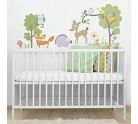 RoomMates RMK1398SCS-Pegatinas, diseño Pegatinas de Pared Bosque y Animales, Vinilo, Color, único