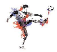 RoomMates RMK2490GM-Pegatinas, diseño Pegatinas de Pared Futbolista Gigante 22 Elementos, Multicolor