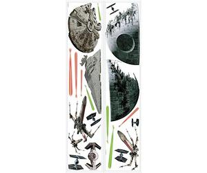 RoomMates RMK3012SCS - Pegatinas de Pared, diseño Star Wars Naves clásicas