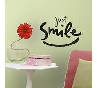 RoomMates RMK3310SCS Kathy Davis Just Smile Peel and Stick calcomanías de pared, multicolor, 8 pulgadas
