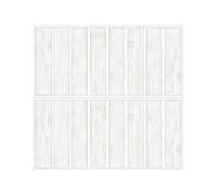 RoomMates RMK3697GM - Adhesivo decorativo para pared, diseño de tablones de madera (43,8 x 92,7 cm), color blanco