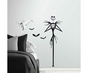 RoomMates RMK3765GM The Nightmare Before Christmas Jack Peel and Stick Calcomanías de Pared Gigantes, Negro, Morado, Blanco, 1 Hoja de 92,7 x 43,8 cm