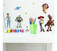 RoomMates RMK4008SCS Toy Story 4 Calcomanías de pared para despegar y pegar, verde, azul, amarillo