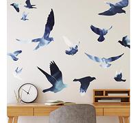 RoomMates RMK4306GM Birds in Flight Peel and Stick Calcomanías gigantes de pared | Calcomanías de pared azules