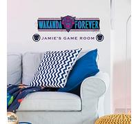 ROOMMATES RMK5281SCS Wakanda Forever - Pegatinas de pared para despegar y pegar, color púrpura, rosa, negro