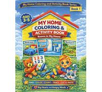 Rooms In My House: A Toddler Coloring & Activity Book: Find, Color, Count, Trace & Cut & Paste Activities for Ages 3-5 (My Home Coloring & Activity Book Series)