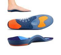 RooRuns Plantillas de soporte de arco alto para fascitis plantar para hombres y mujeres, insertos ortopédicos, plantillas de gel atlético para correr, pies planos, alivio del dolor del arco del pie