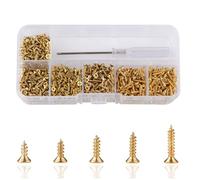 Roosea 1000 Pzs M2 tornillos pequeños para madera 5/6/7/8/10 mm tornillos autorroscantes cruzados de cabeza plana para cajón de casa de muñecas con bisagras