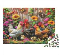 Rooster 1000 Piezas Puzzle Papel Reciclado Farmyard Adulto Puzzles Muy Difícil Desafiante Aliviar La Demencia Senil Fun 52x38cm/1000pcs