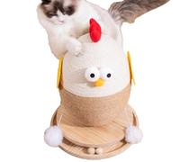 Rooster Cat Sisal Scratching Post, Cat Scratching Post Toy, Sisal Scratching Post for Cats, Solid Wood Base Cat Scratcher, Scratching Toy for Medium Cats, Cat Scratching Post for Small Gats