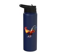 Rooster Country Decor Chicken Gallo Gifts Rooster Stainless Steel Insulated Water Bottle