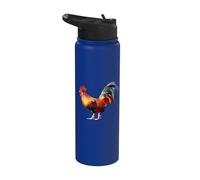 Rooster Country Decor Chicken Gallo Gifts Rooster Stainless Steel Insulated Water Bottle