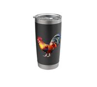 Rooster Country Decor Chicken Gallo Gifts Rooster Vaso térmico de acero inoxidable de doble pared