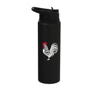 Rooster Country Farm Decor Chicken Gallo Gifts Rooster Stainless Steel Insulated Water Bottle