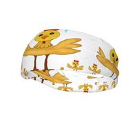Rooster in The Square - Banda deportiva para el sudor, transpirable, de secado rápido y elástica, unisex para ejercicio